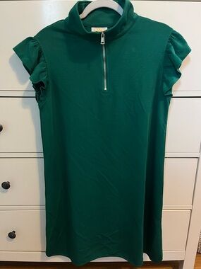 SSYS Reese Flutter Sleeve Air Dress in Hunter